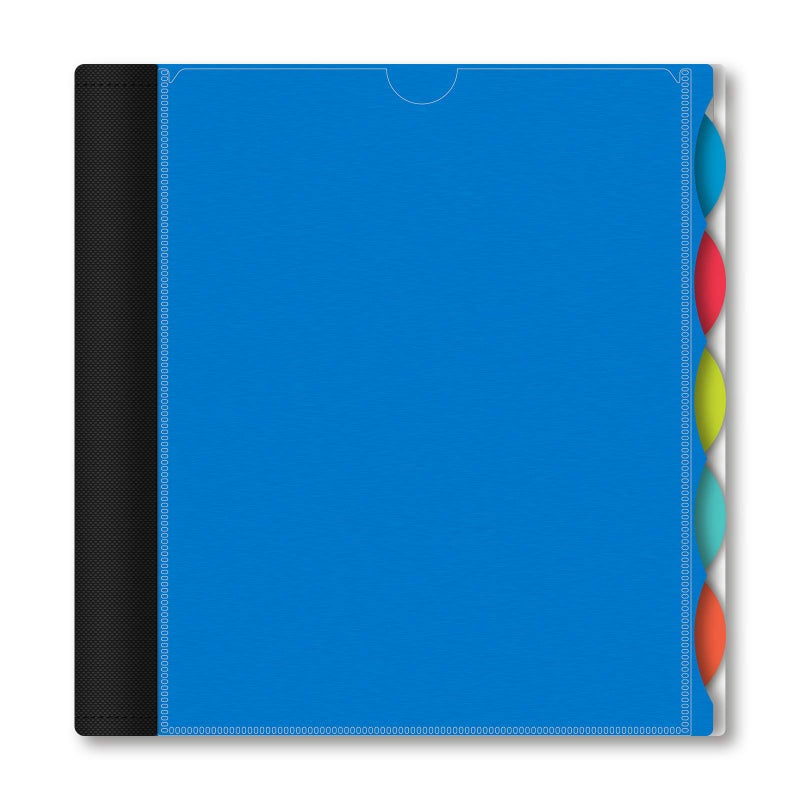 iScholar IQ+ iScholar 5-Subject Poly Cover Wirebound Notebook, College Ruled, 11 x 8.5 Inch Sheet Size, 200 Sheets, Blue (59906-BL) - Image 1